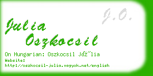 julia oszkocsil business card
